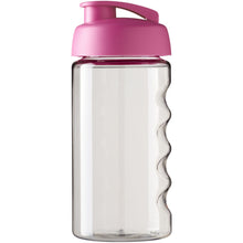 Load image into Gallery viewer, H2O Active® Bop 500 ml flip lid sport bottle — Transparent / Pink (front)