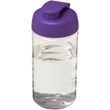 Load image into Gallery viewer, H2O Active® Bop 500 ml flip lid sport bottle — Transparent / Purple