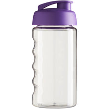Load image into Gallery viewer, H2O Active® Bop 500 ml flip lid sport bottle — Transparent / Purple (back)
