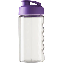 Load image into Gallery viewer, H2O Active® Bop 500 ml flip lid sport bottle — Transparent / Purple (front)