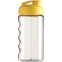 Load image into Gallery viewer, H2O Active® Bop 500 ml flip lid sport bottle — Transparent / Yellow (back)