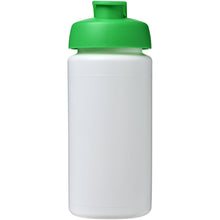 Load image into Gallery viewer, Baseline® Plus grip 500 ml flip lid sport bottle — White / Green (front)