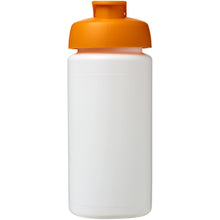 Load image into Gallery viewer, Baseline® Plus grip 500 ml flip lid sport bottle — White / Orange (front)