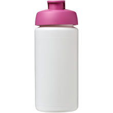 Load image into Gallery viewer, Baseline® Plus grip 500 ml flip lid sport bottle — White / Pink (front)