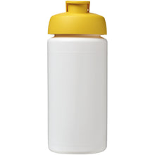 Load image into Gallery viewer, Baseline® Plus grip 500 ml flip lid sport bottle — White / Yellow (front)