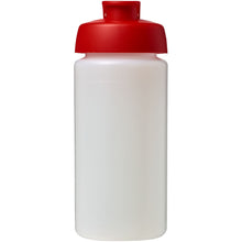 Load image into Gallery viewer, Baseline® Plus grip 500 ml flip lid sport bottle — Transparent / Red (front)