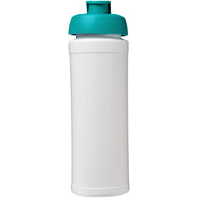 Load image into Gallery viewer, Baseline® Plus grip 750 ml flip lid sport bottle — White / Aqua (front)