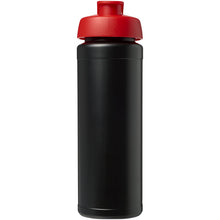 Load image into Gallery viewer, Baseline® Plus grip 750 ml flip lid sport bottle — Black / Red (front)