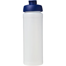 Load image into Gallery viewer, Baseline® Plus grip 750 ml flip lid sport bottle — Transparent / Blue (front)