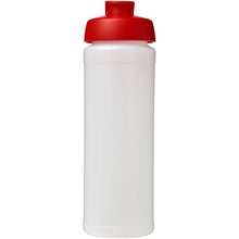 Load image into Gallery viewer, Baseline® Plus grip 750 ml flip lid sport bottle — Transparent / Red (front)