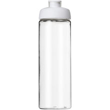Load image into Gallery viewer, H2O Active® Vibe 850 ml flip lid sport bottle — Transparent / White (front)