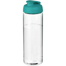 Load image into Gallery viewer, H2O Active® Vibe 850 ml flip lid sport bottle — Transparent / Aqua blue