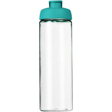 Load image into Gallery viewer, H2O Active® Vibe 850 ml flip lid sport bottle — Transparent / Aqua blue (front)
