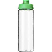 Load image into Gallery viewer, H2O Active® Vibe 850 ml flip lid sport bottle — Transparent / Green (front)