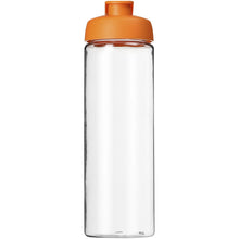 Load image into Gallery viewer, H2O Active® Vibe 850 ml flip lid sport bottle — Transparent / Orange (front)