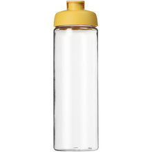 Load image into Gallery viewer, H2O Active® Vibe 850 ml flip lid sport bottle — Transparent / Yellow (front)