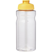 Load image into Gallery viewer, H2O Active® Big Base 1 litre flip lid sport bottle — Yellow (front)