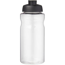 Load image into Gallery viewer, H2O Active® Big Base 1 litre flip lid sport bottle — Black (front)