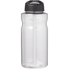 Load image into Gallery viewer, H2O Active® Big Base 1 litre spout lid sport bottle — Black (front)