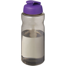 Load image into Gallery viewer, H2O Active® Eco Big Base 1 litre flip lid sport bottle — Charcoal / Purple