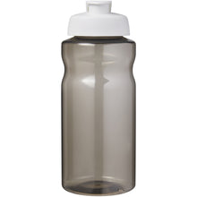 Load image into Gallery viewer, H2O Active® Eco Big Base 1 litre flip lid sport bottle — Charcoal / White (front)