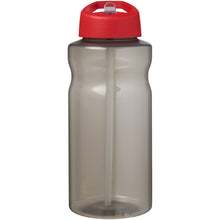 Load image into Gallery viewer, H2O Active® Eco Big Base 1 litre spout lid sport bottle — Charcoal / Red (front)