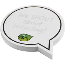 Load image into Gallery viewer, Sticky-Mate® speech bubble-shaped recycled sticky notes — White