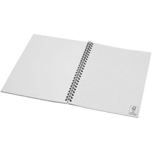 Load image into Gallery viewer, Desk-Mate® A5 colour spiral notebook — Heather green (detail)