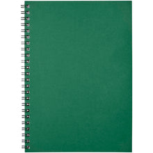 Load image into Gallery viewer, Desk-Mate® A5 colour spiral notebook — Heather green (front)