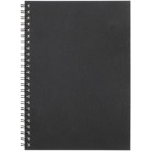 Load image into Gallery viewer, Desk-Mate® A5 colour spiral notebook — Black (front)