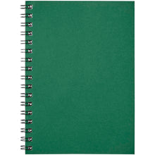Load image into Gallery viewer, Desk-Mate® A6 colour spiral notebook — Heather green (front)