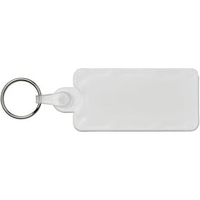 Load image into Gallery viewer, Kym recycled tyre tread check keychain — White (back)