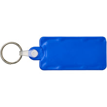 Load image into Gallery viewer, Kym recycled tyre tread check keychain — Blue (back)