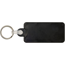 Load image into Gallery viewer, Kym recycled tyre tread check keychain — Black (back)