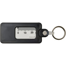 Load image into Gallery viewer, Kym recycled tyre tread check keychain — Black (front)