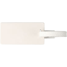 Load image into Gallery viewer, River recycled window luggage tag — White (back)