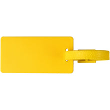 Load image into Gallery viewer, River recycled window luggage tag — Yellow (back)