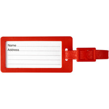 Load image into Gallery viewer, River recycled window luggage tag — Red (front)