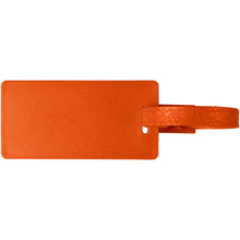 Load image into Gallery viewer, River recycled window luggage tag — Orange (back)
