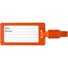Load image into Gallery viewer, River recycled window luggage tag — Orange (front)
