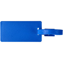 Load image into Gallery viewer, River recycled window luggage tag — Blue (back)