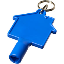 Load image into Gallery viewer, Maximilian house-shaped recycled utility key keychain — Blue