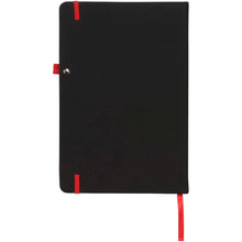 Load image into Gallery viewer, Noir medium notebook — Black / Red (back)