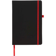Load image into Gallery viewer, Noir medium notebook — Black / Red (front)