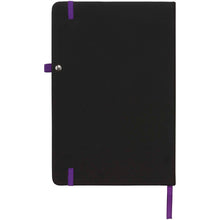 Load image into Gallery viewer, Noir medium notebook — Black / Purple (back)