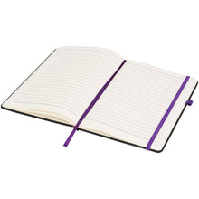 Load image into Gallery viewer, Noir medium notebook — Black / Purple (detail)