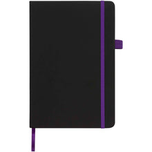 Load image into Gallery viewer, Noir medium notebook — Black / Purple (front)