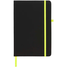 Load image into Gallery viewer, Noir medium notebook — Black / Lime (front)