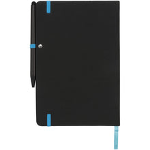 Load image into Gallery viewer, Noir Edge medium notebook — Black / Blue (back)