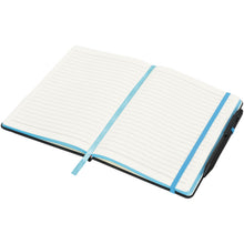 Load image into Gallery viewer, Noir Edge medium notebook — Black / Blue (detail)